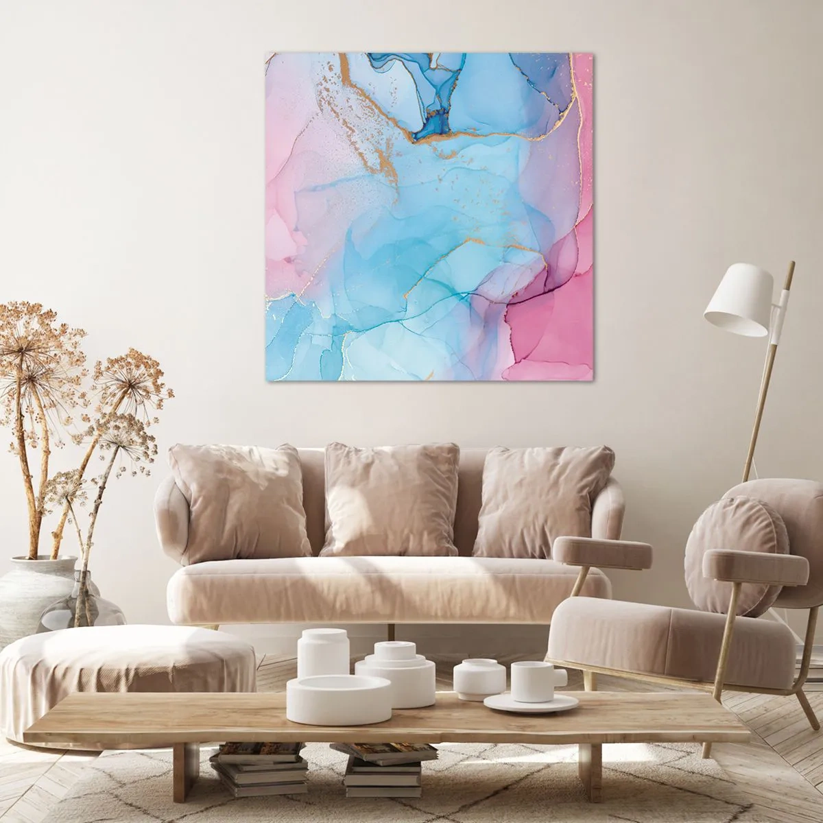 Bild auf Leinwand - Leinwandbild - Begegnung und Durchdringung - 70x70 cm