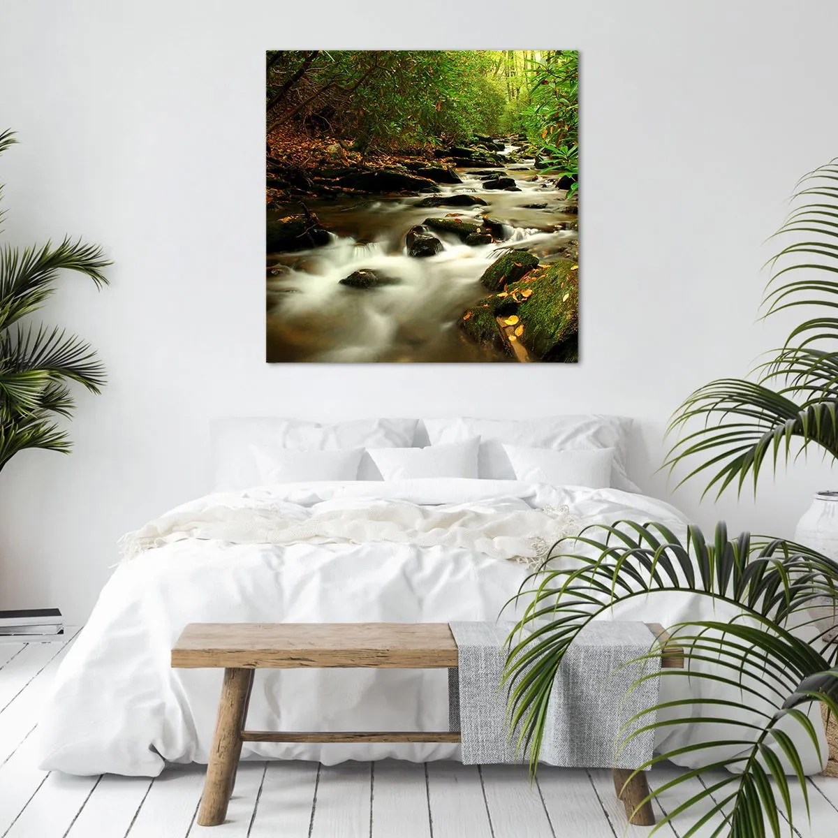 Bild auf Leinwand - Leinwandbild - Wie flüssiges Silber - 70x70 cm