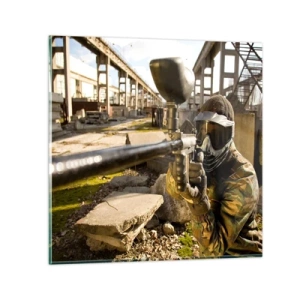 Glasbild - Bild auf glas - Auch du kannst ein Held werden - 30x30 cm