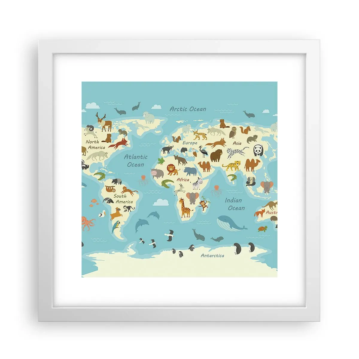 Poster in einem weißen Rahmen - Gute Nachbarn - 30x30 cm