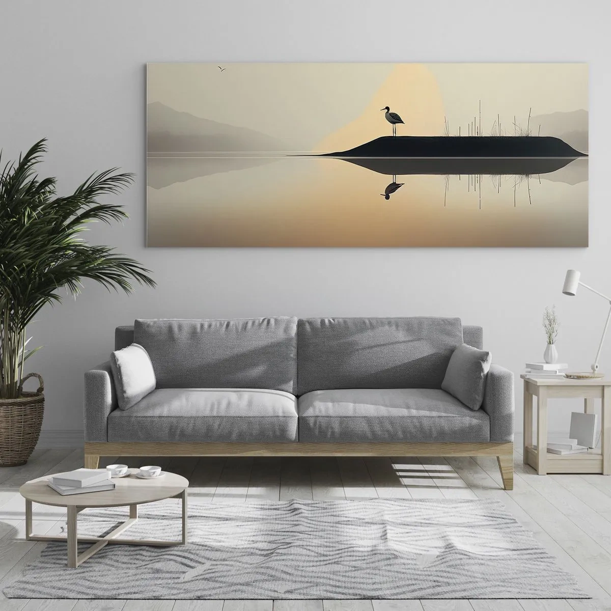 Glasbild - Bild auf glas - Herr am See - 100x40 cm