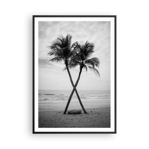 Poster in einem schwarzem Rahmen - Sie spürte eine Präsenz - 70x100 cm