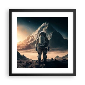 Poster in einem schwarzem Rahmen - Neue Herausforderung - 40x40 cm