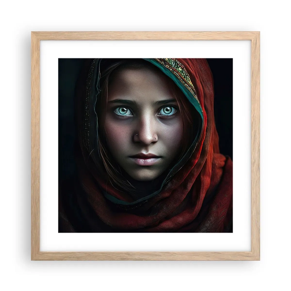 Poster in einem Rahmen aus heller Eiche - Prinzessin aus dem Osten - 40x40 cm