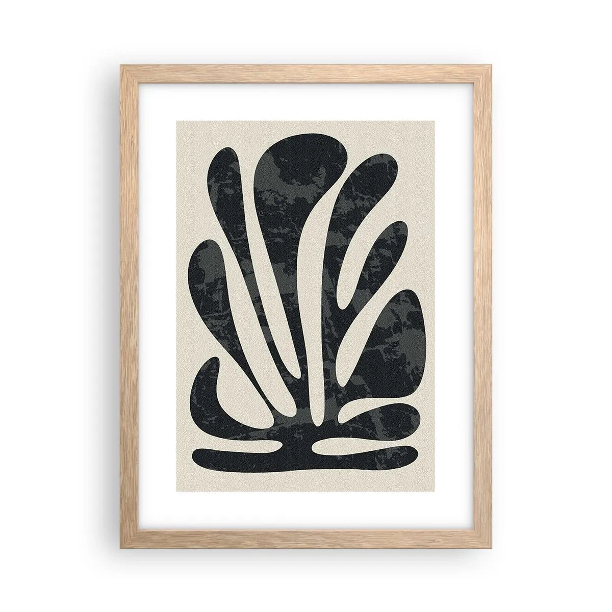 Poster in einem Rahmen aus heller Eiche - Vielfingrige Abstraktion - 30x40 cm