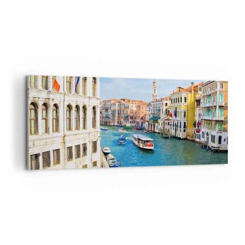 Bild auf Leinwand - Leinwandbild - Der einzigartige Verkehr der Welt - 100x40 cm
