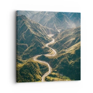 Bild auf Leinwand - Leinwandbild - Direkt aus dem Herzen der Berge - 30x30 cm