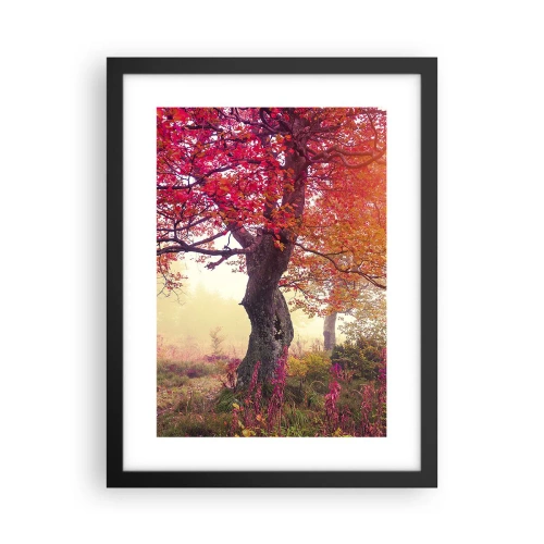 Poster in einem schwarzem Rahmen - Blühende Raserei - 30x40 cm