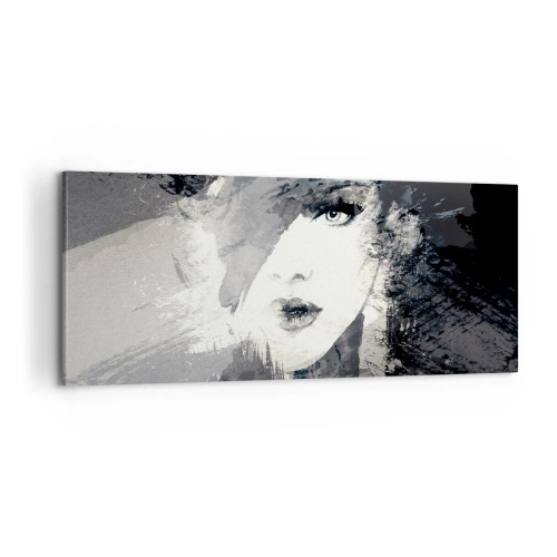 Bild auf Leinwand - Leinwandbild - Hinter einem grauen Schleier - 100x40 cm