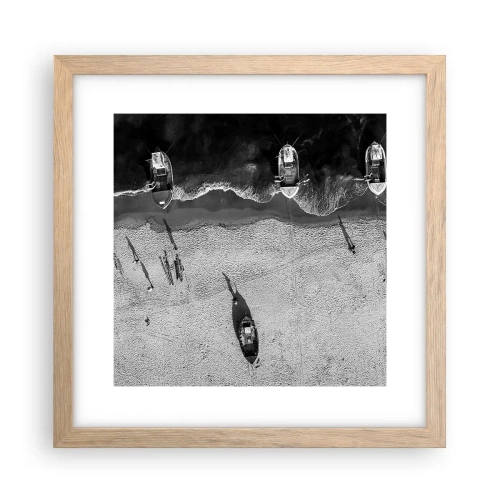 Poster in einem Rahmen aus heller Eiche - Immer noch am Ufer… - 30x30 cm