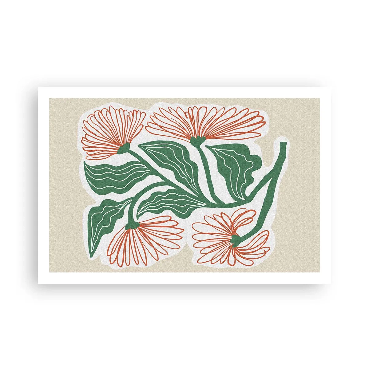 Poster - Im Folkstil und modern - 91x61 cm