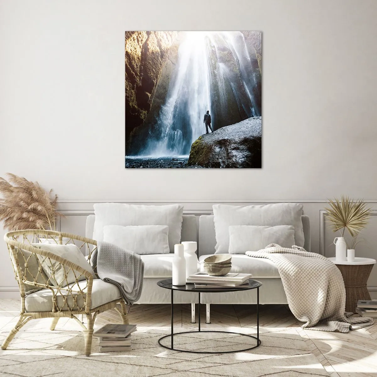 Glasbild - Bild auf glas - Wiederherstellung der Proportionen - 30x30 cm