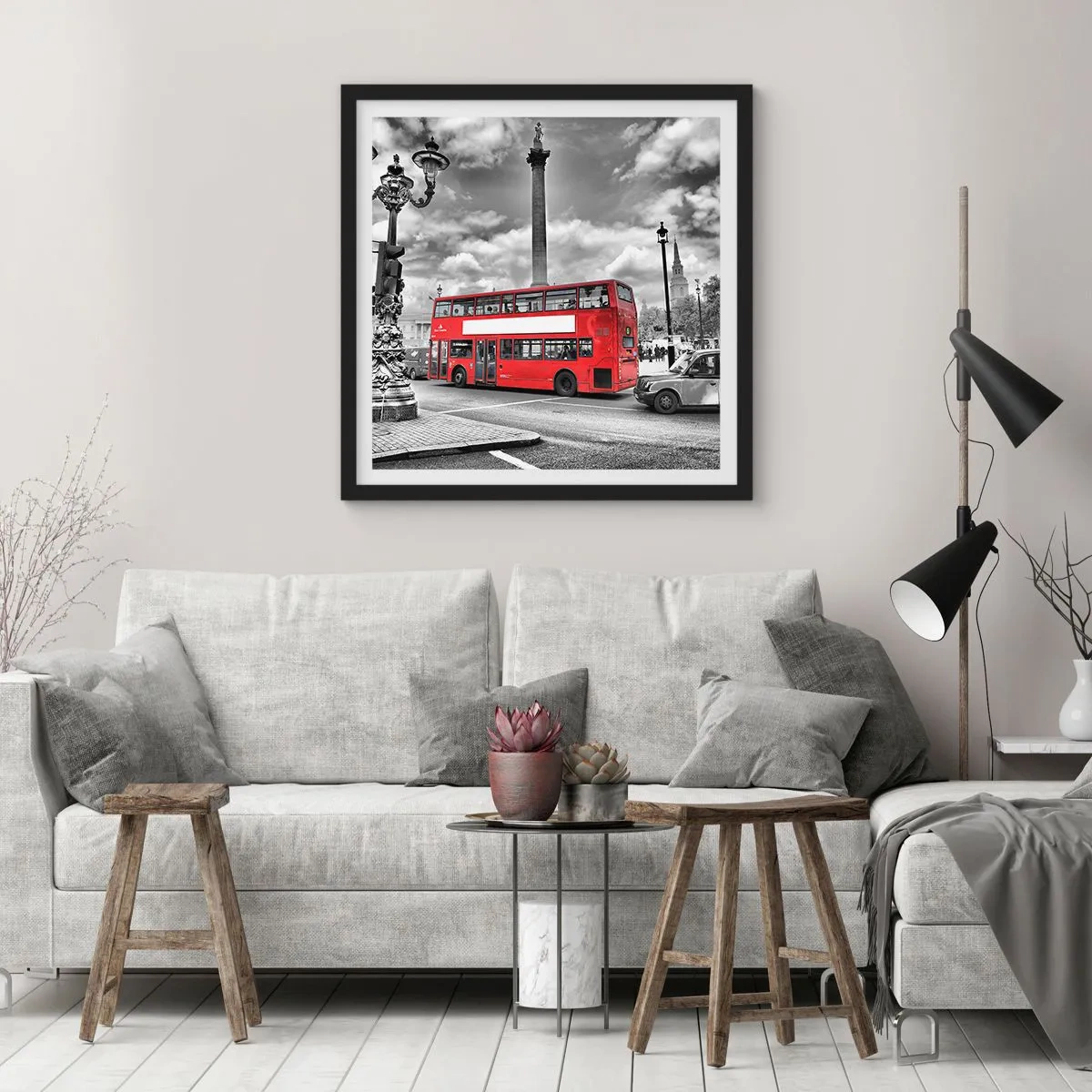 Poster in einem schwarzem Rahmen - Der wahre Blutkreislauf der Stadt - 60x60 cm