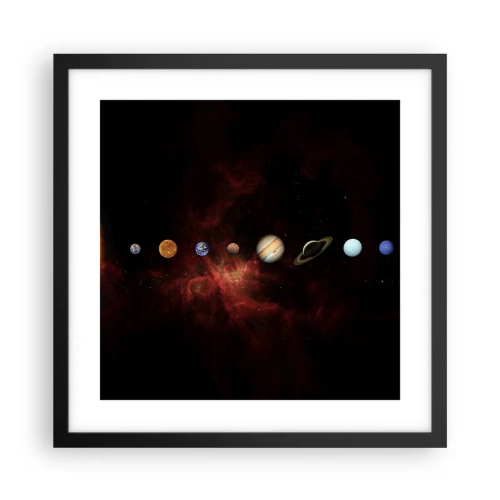 Poster in einem schwarzem Rahmen - Unsere Nachbarschaft - 40x40 cm