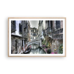 Poster in einem Rahmen aus heller Eiche - Seit Jahrhunderten in stiller Besinnung - 91x61 cm