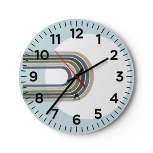 Wanduhr - Glasuhr - Unwiderstehliche Anziehungskraft - 40x40 cm