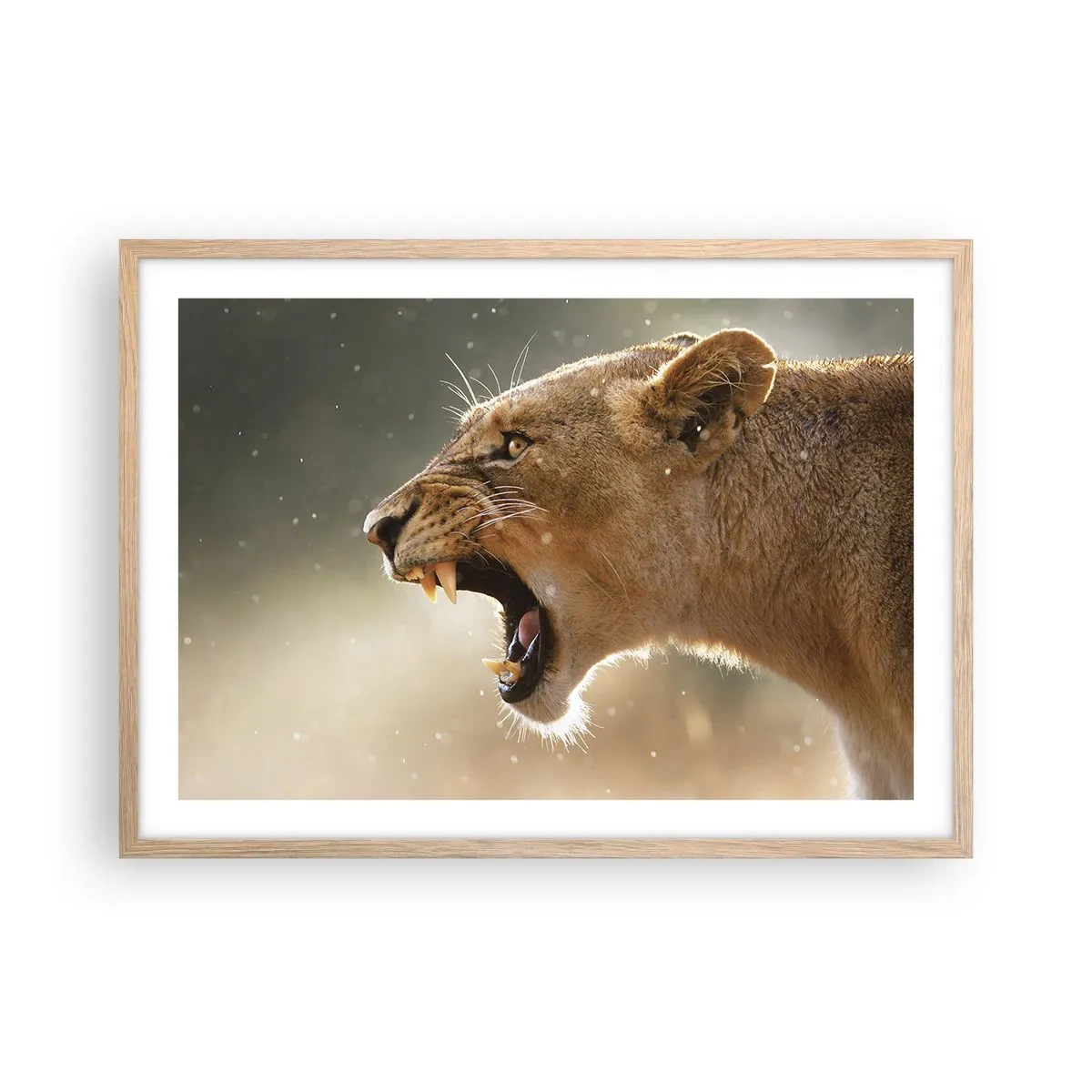 Poster in einem Rahmen aus heller Eiche - Versuch, nicht zuzuhören - 70x50 cm