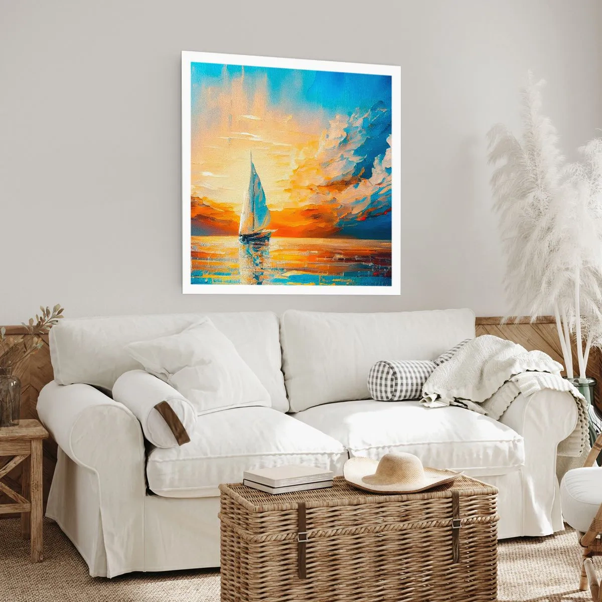 Poster - In Gold segeln - 40x40 cm