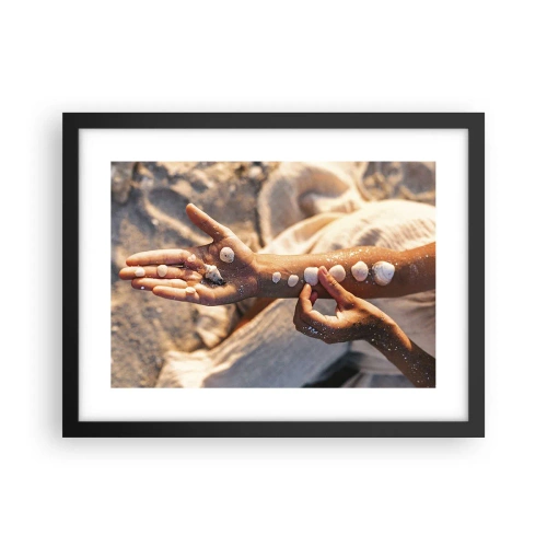 Poster in einem schwarzem Rahmen - Schönheit an Ihren Fingerspitzen - 40x30 cm