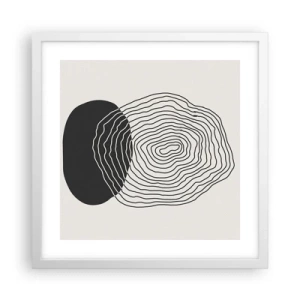 Poster in einem weißen Rahmen - Dauer und Schwingung - 40x40 cm