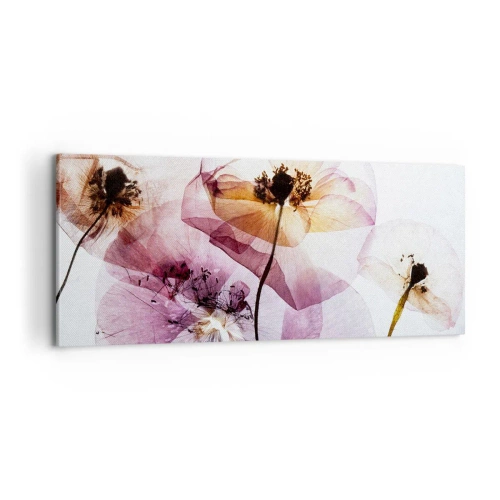 Bild auf Leinwand - Leinwandbild - Transparente Körperblumen - 100x40 cm