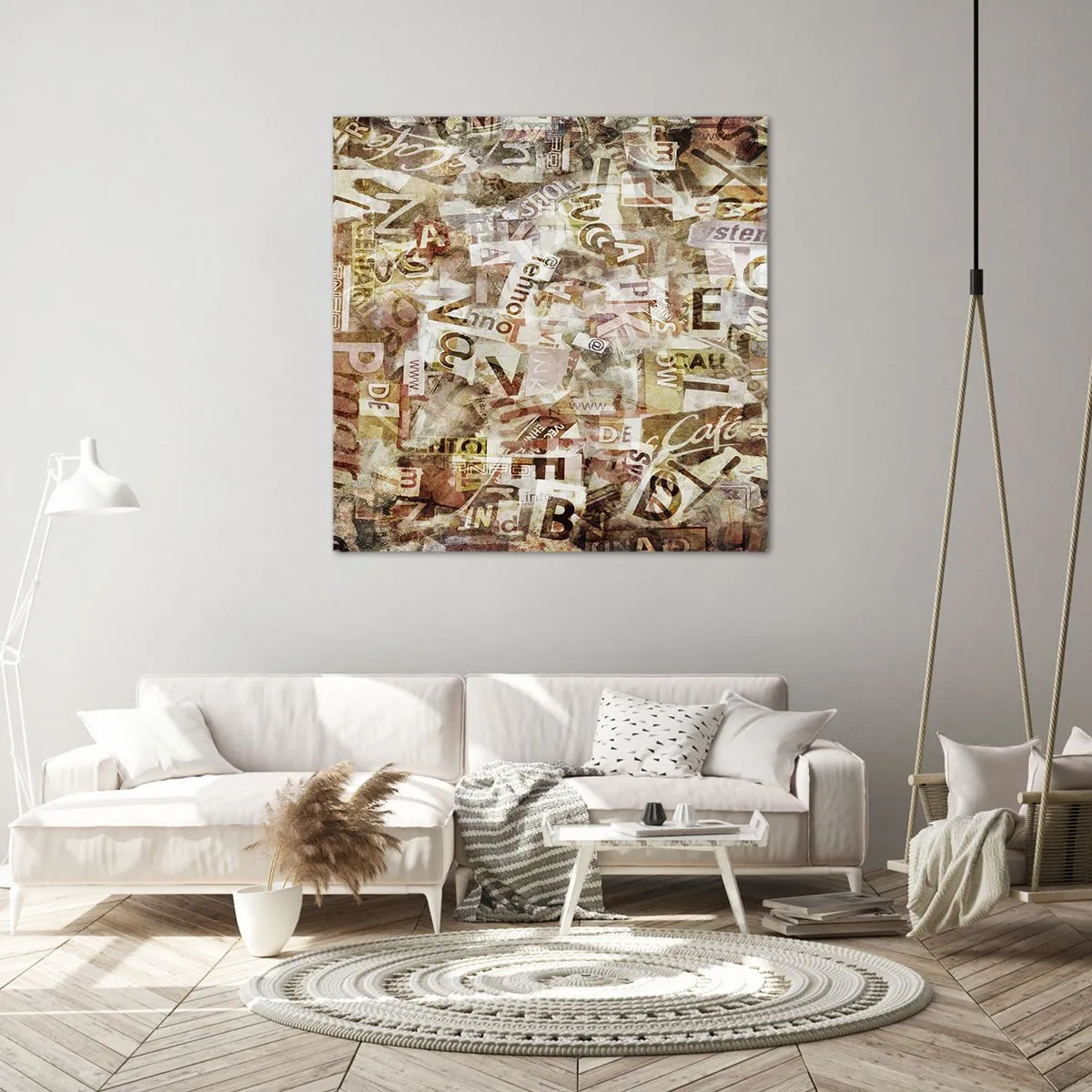 Bild auf Leinwand - Leinwandbild - Ich vereinige das Geschwätz - 60x60 cm