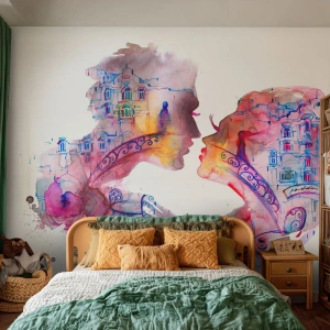 Selbstklebende Fototapete Deluxe Sticker - Die geheime Seufzerbrücke - Abstraktion, Verliebtes Pärchen, Die Architektur - 450x315 cm