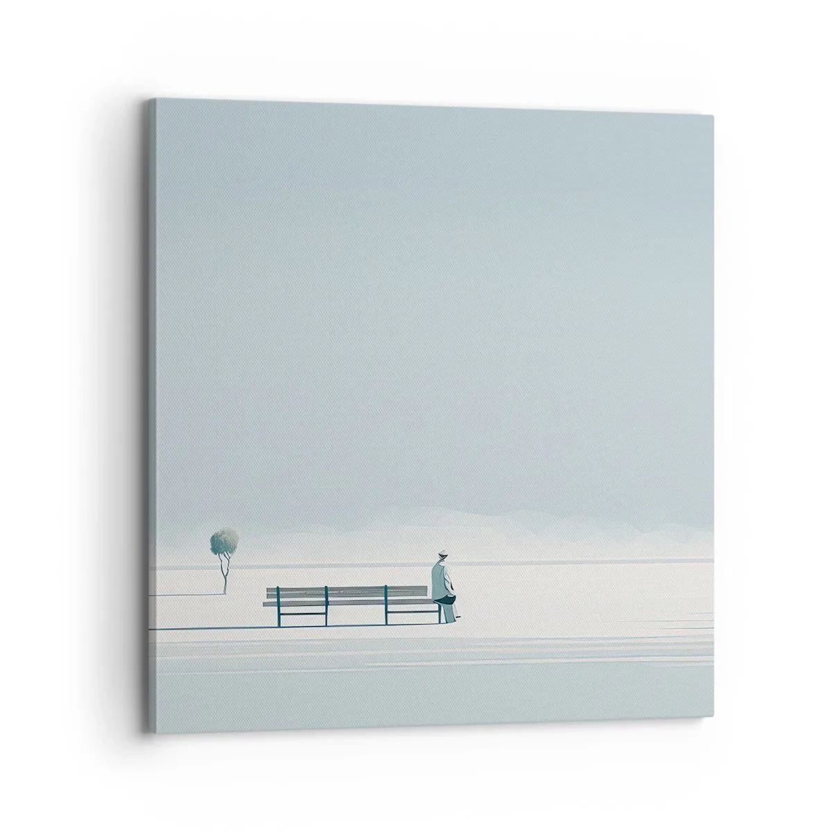 Bild auf Leinwand - Leinwandbild - Ja, ich warte. - 70x70 cm