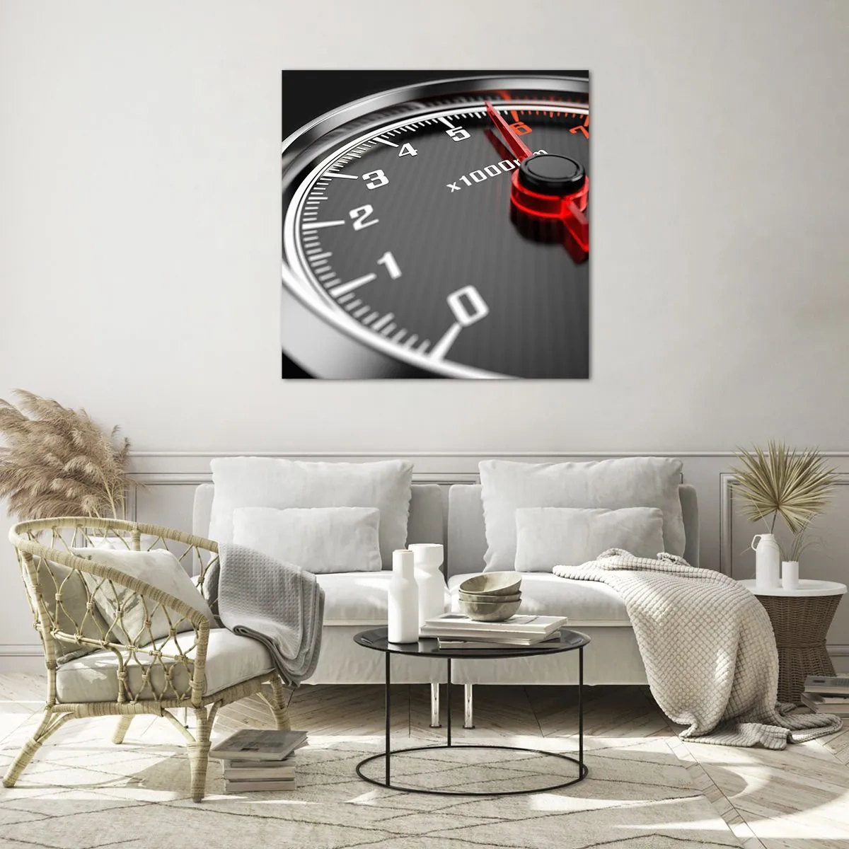 Glasbild - Bild auf glas - Vollgas! - 70x70 cm