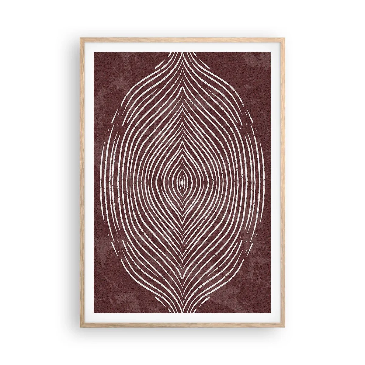 Poster in einem Rahmen aus heller Eiche - Der Raum spricht - 70x100 cm