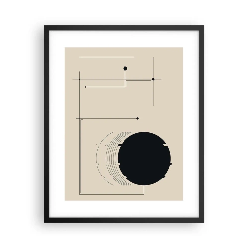 Poster in einem schwarzem Rahmen - Flexible und dynamische Komposition - 40x50 cm
