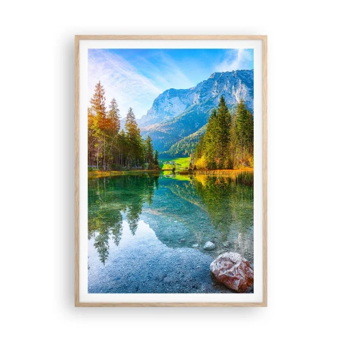 Poster in einem Rahmen aus heller Eiche - Die Sanftheit des Herbstes - 70x100 cm