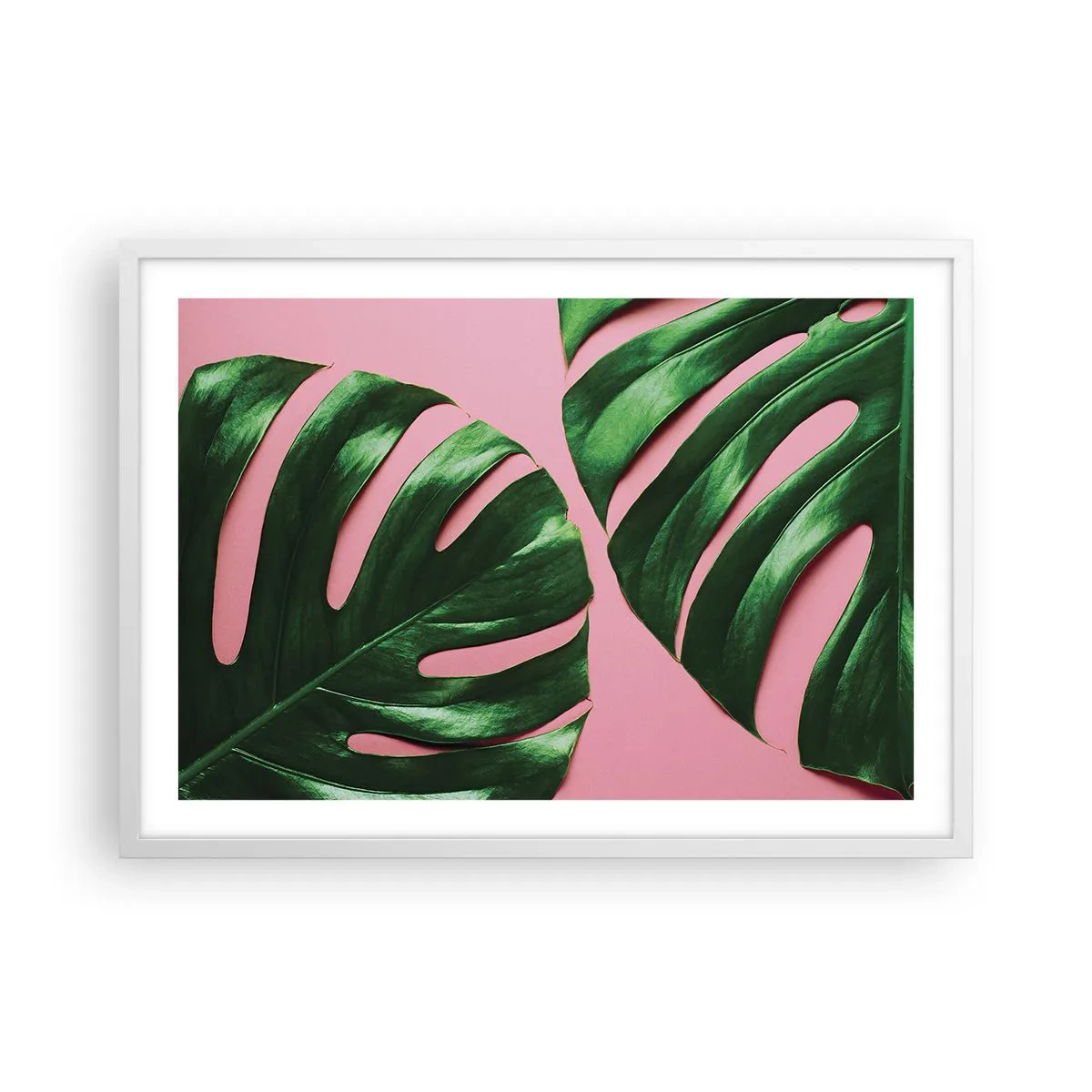 Poster in einem weißen Rahmen - Rendezvous im Grünen - 70x50 cm