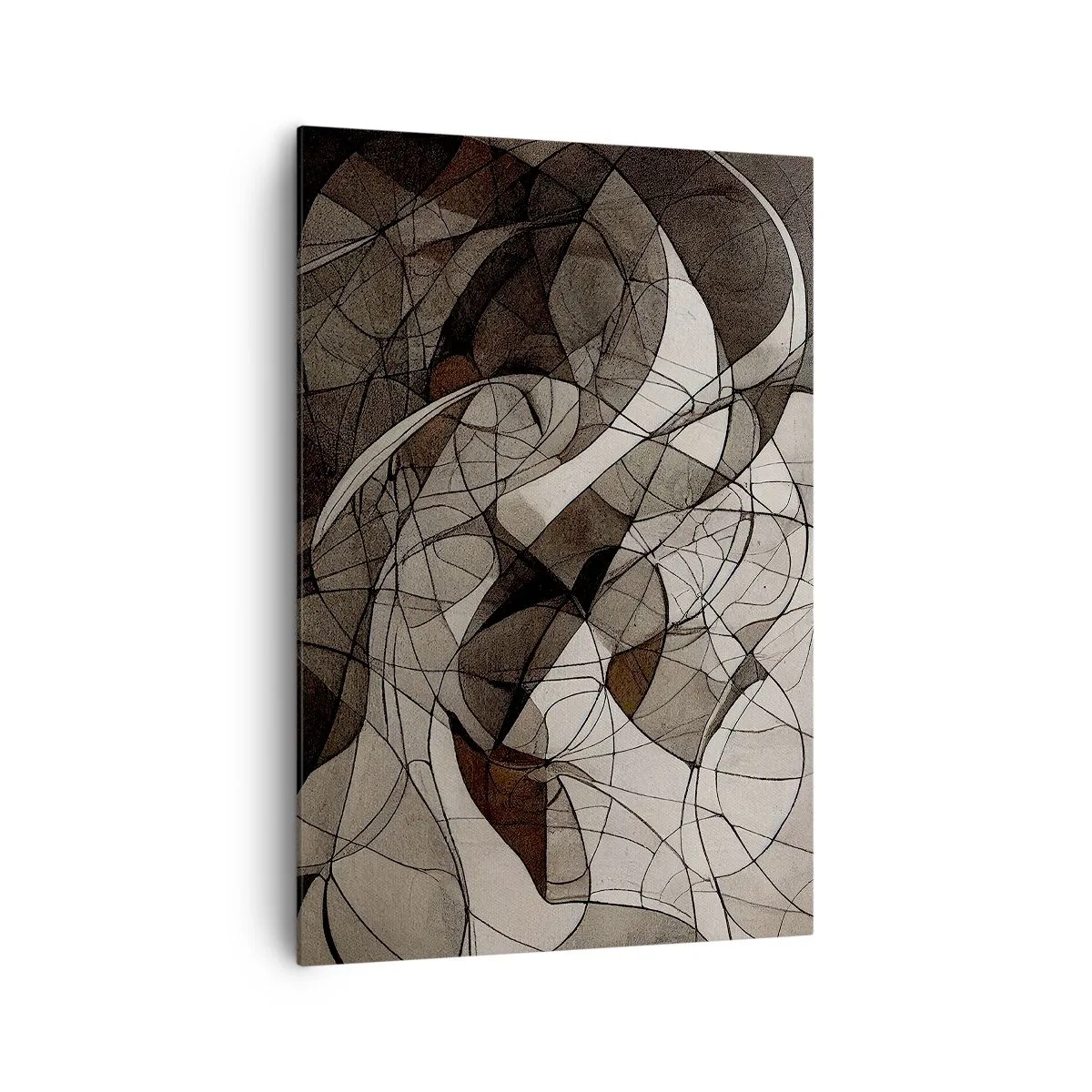 Bild auf Leinwand - Leinwandbild - Abstraktes Muster in Braun- und Erdtönen - 70x100cm - Zirkulation von Erdfarben - Moderne Wanddekoration für Wohnzimmer und Schlafzimmer ARTTOR