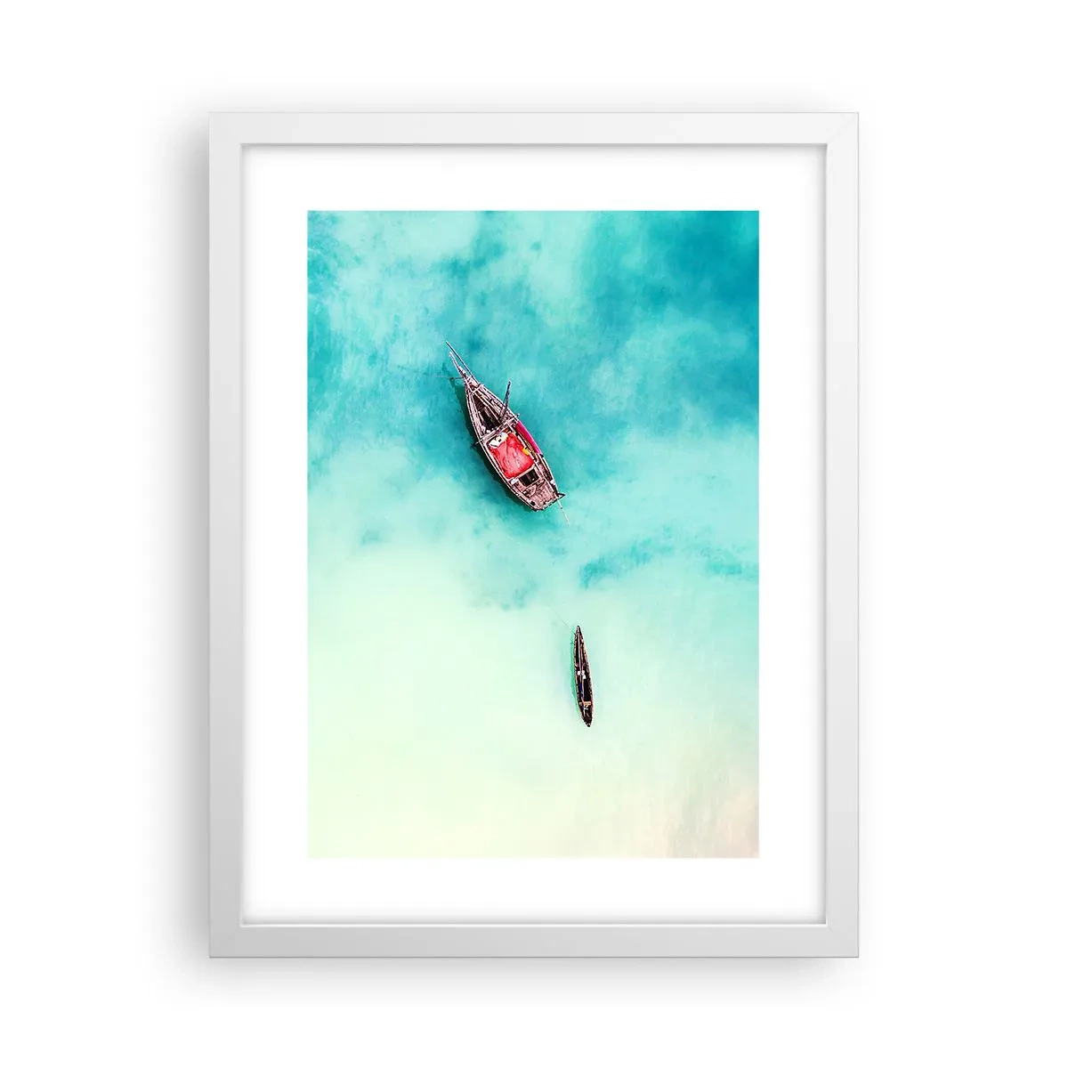 Poster in einem weißen Rahmen - Denn an den Stränden von Sansibar, wenn der Wasserüberschuss ... - 30x40 cm