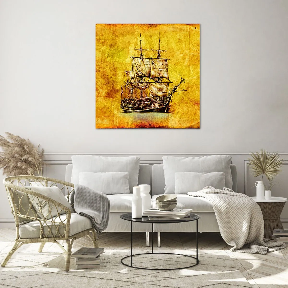 Glasbild - Bild auf glas - Richtung Tortuga! - 60x60 cm