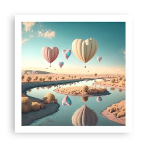 Poster - Dank Liebe steigt man auf - 60x60 cm