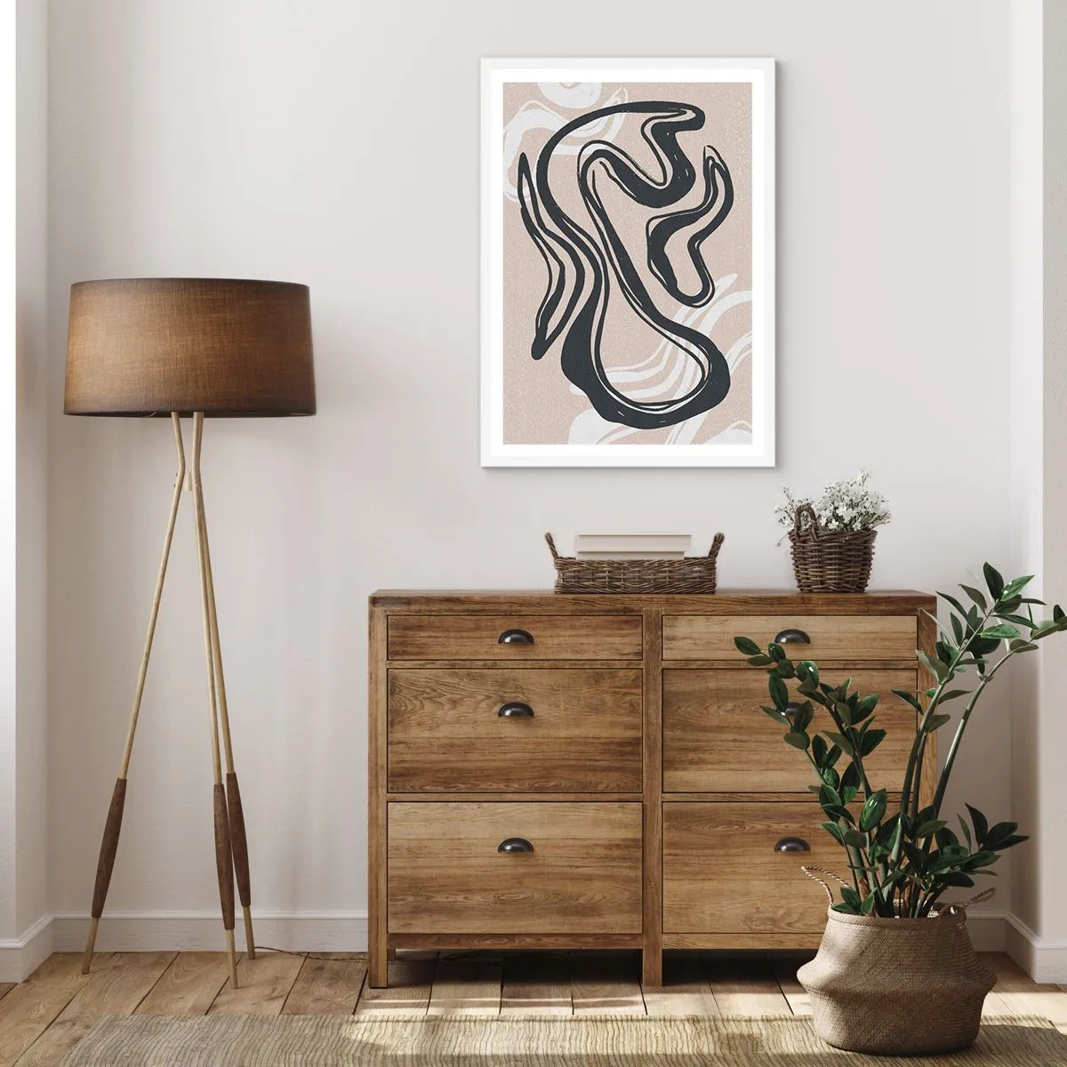 Poster in einem weißen Rahmen - Vervielfachter Ausdruck - 50x70 cm