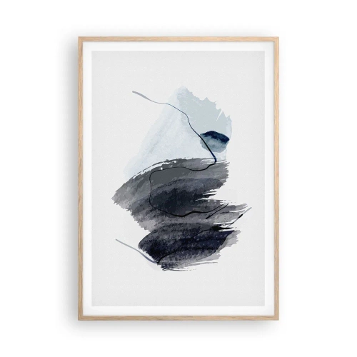 Poster in einem Rahmen aus heller Eiche - Intensität und Bewegung - 70x100 cm
