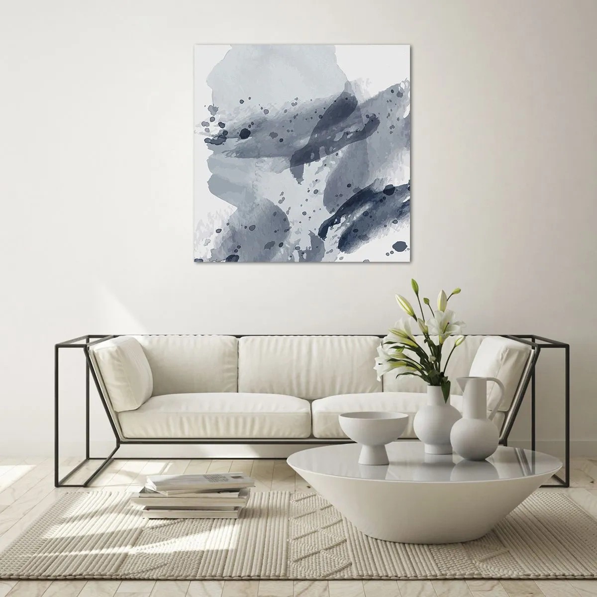 Glasbild - Bild auf glas - Eine Studie über die Natur des Wassers - 50x50 cm