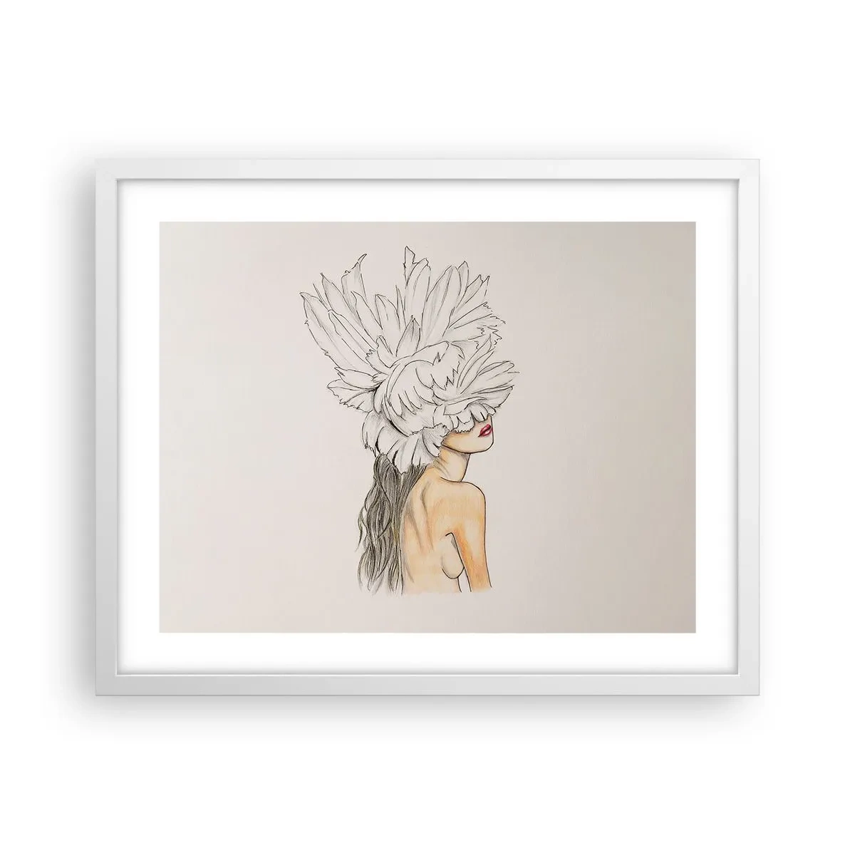 Poster in einem weißen Rahmen - Gekrönte Schönheit - 50x40 cm