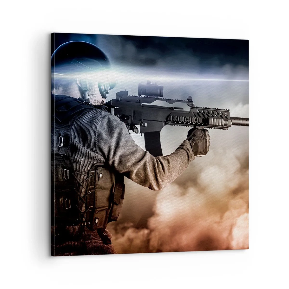 Bild auf Leinwand - Leinwandbild - Nur ein Held - 60x60 cm