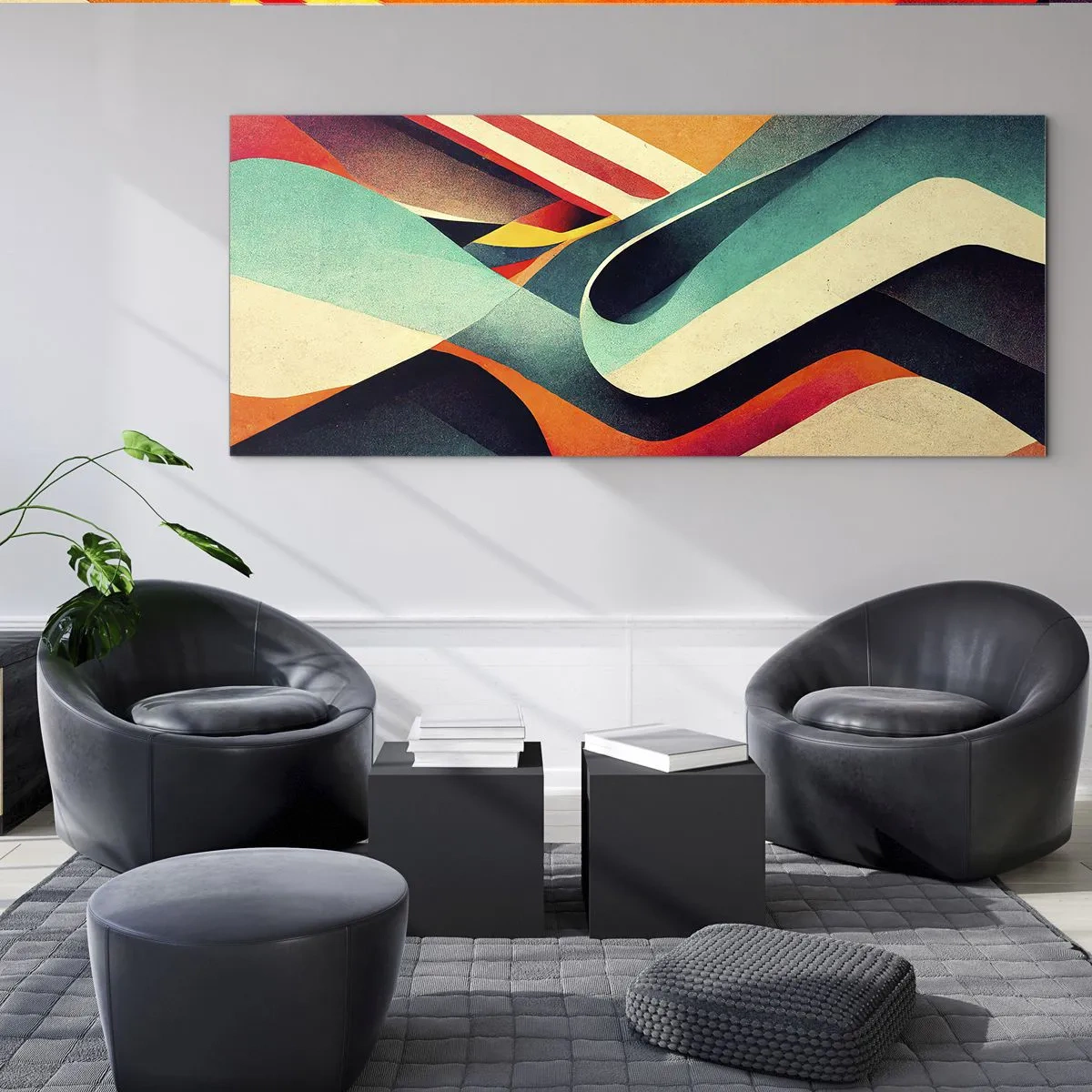 Glasbild - Bild auf glas - Intensive Komposition - 100x40 cm