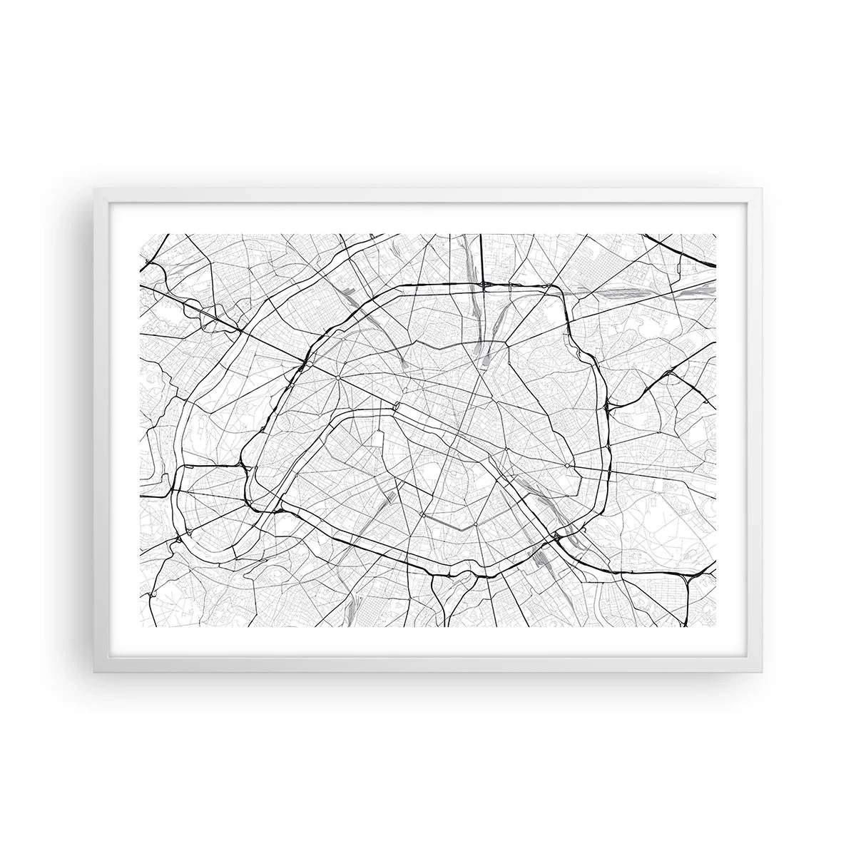 Poster in einem weißen Rahmen - Pariser Blume - 70x50 cm