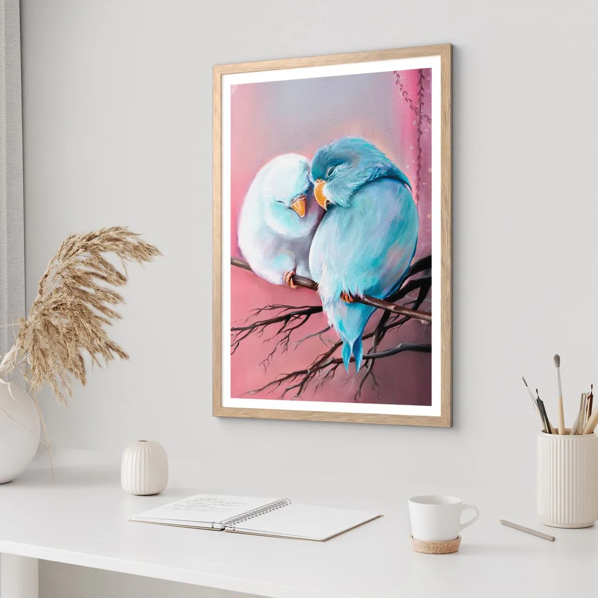 Poster in einem Rahmen aus heller Eiche - Was kann ich hier hinzufügen? ... - 50x70 cm