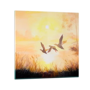 Glasbild - Bild auf glas - Der Beginn einer langen Reise - 60x60 cm