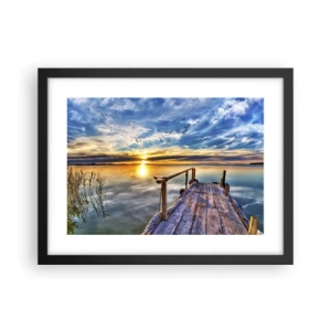 Poster in einem schwarzem Rahmen - Der Wind geht zur Ruhe - 40x30 cm