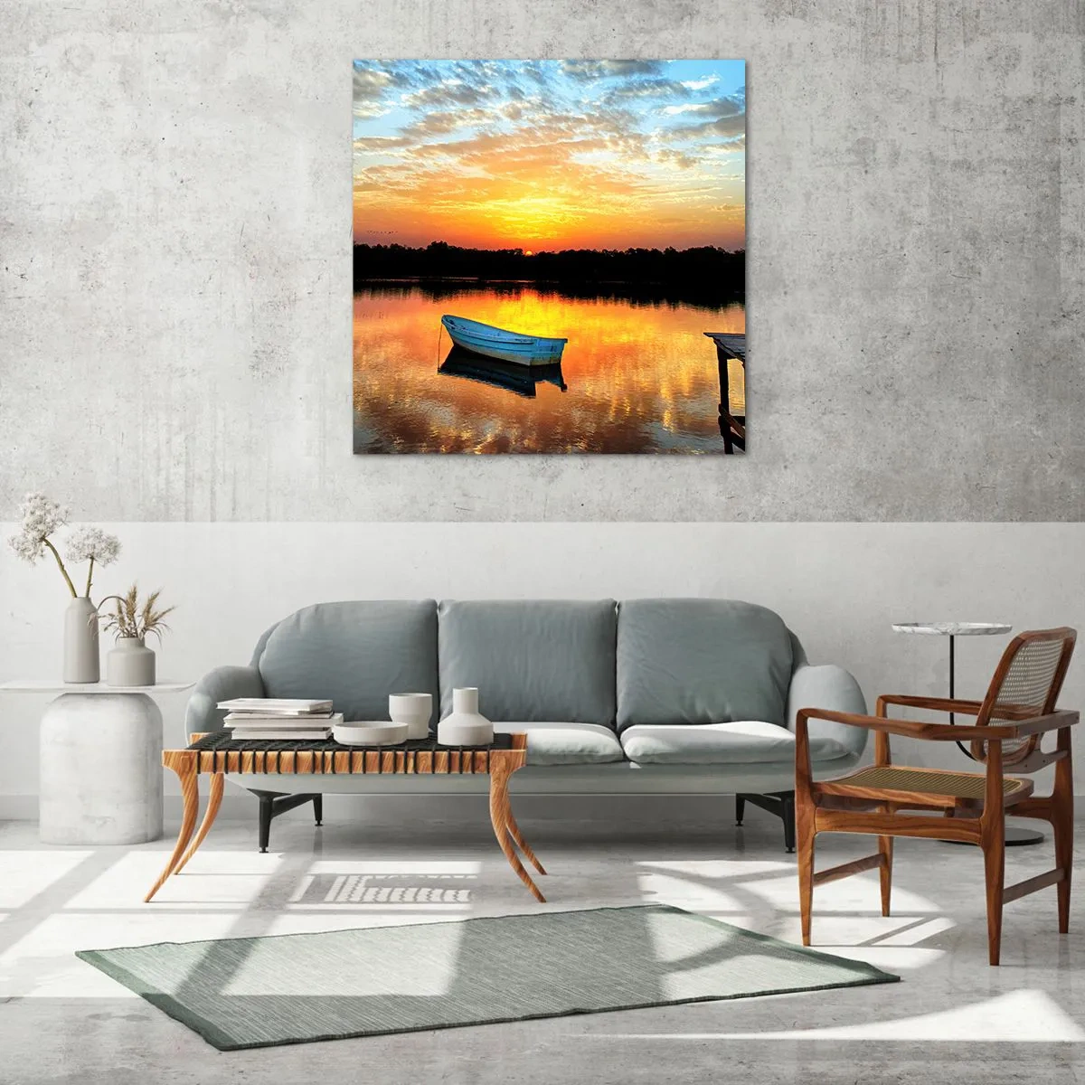 Glasbild - Bild auf glas - Schauen, hören, meditieren - 40x40 cm