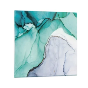 Glasbild - Bild auf glas - Eine Studie in Türkis - 30x30 cm