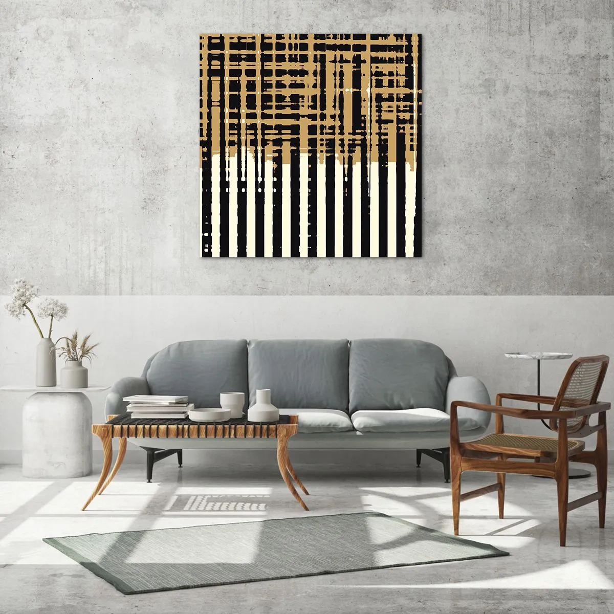 Glasbild - Bild auf glas - Architektonische Abstraktion - 30x30 cm